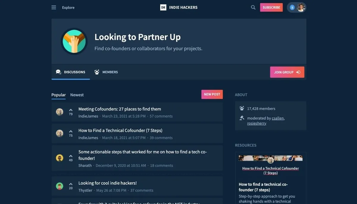 Indie Hackers Looking to Partner Up