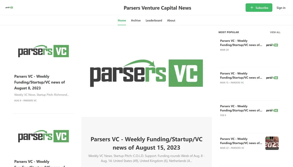 Parser’s Newsletter