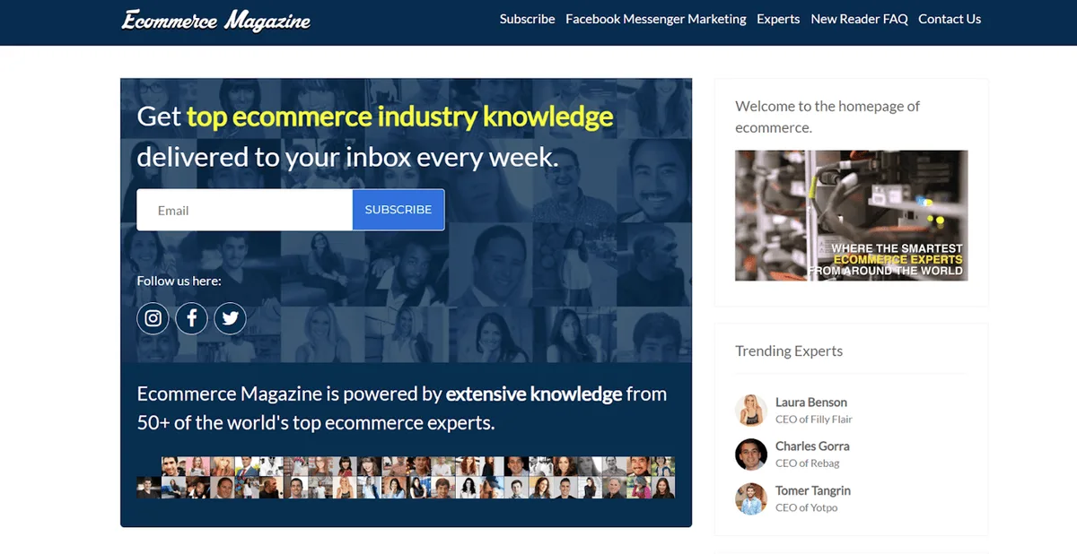 Ecommerce Magazine UX