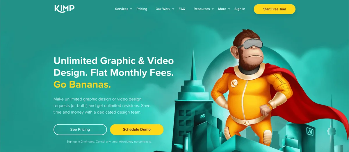 Kimp Landing Page