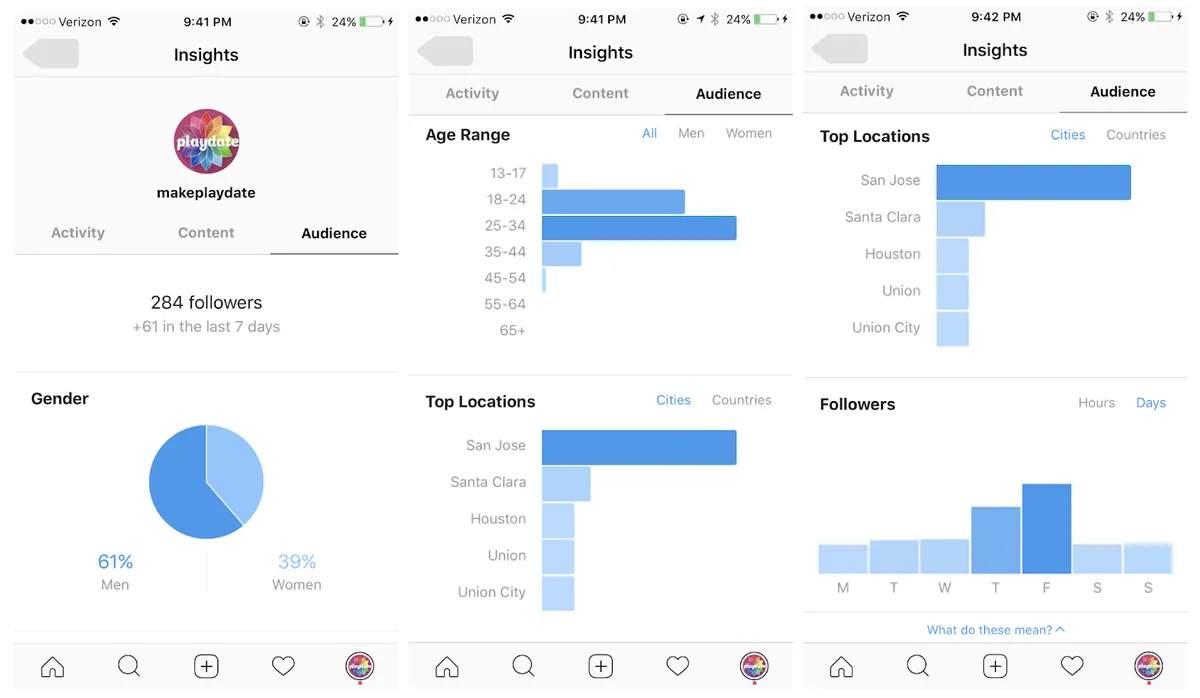 Playdate's IG Analytics