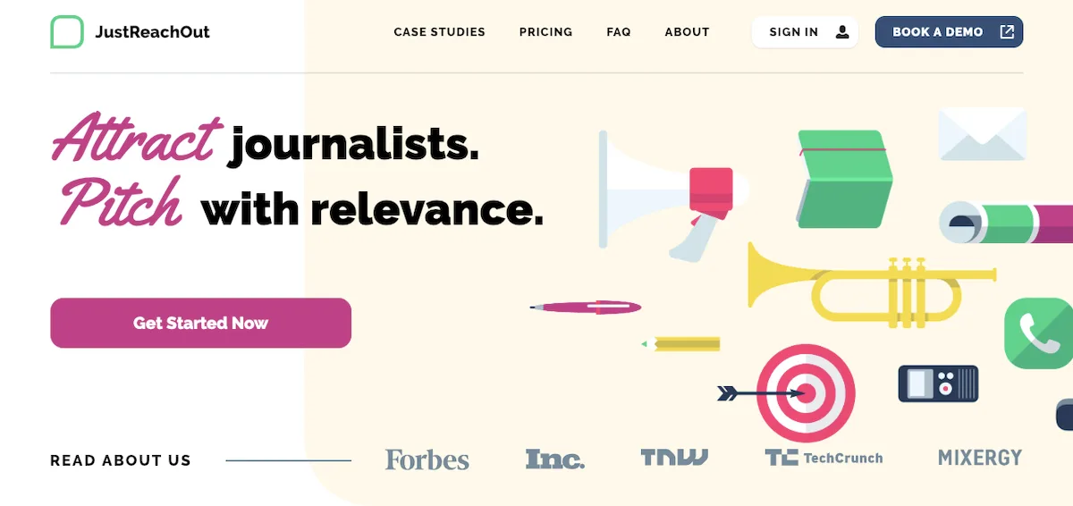 JustReachOut Landing Page
