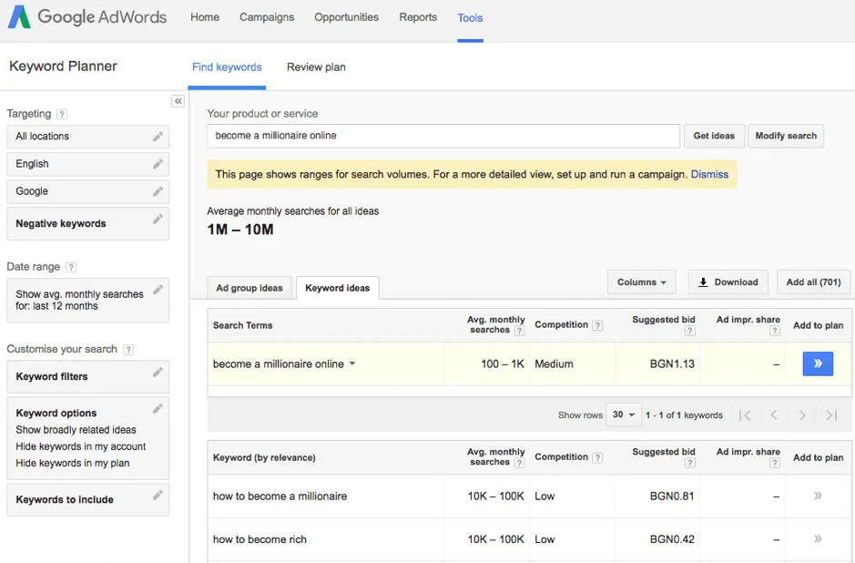 Let's Reach Success AdWords