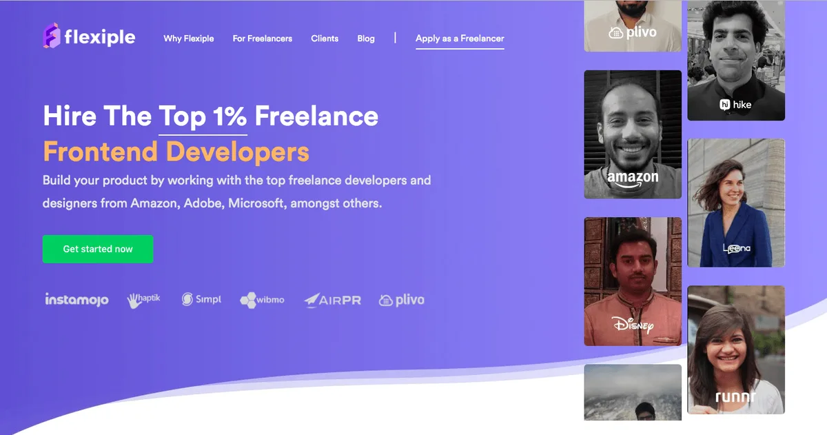Flexiple Homepage