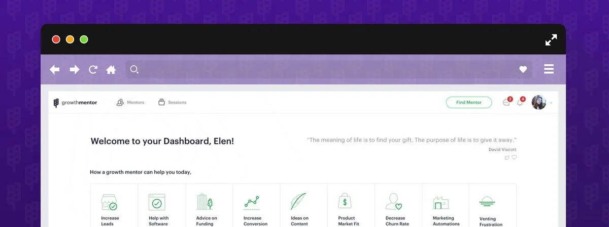 GrowthMentor Dashboard