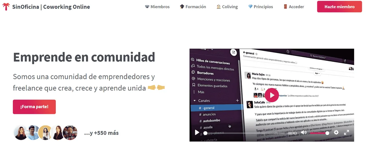 SinOficina Landing Page