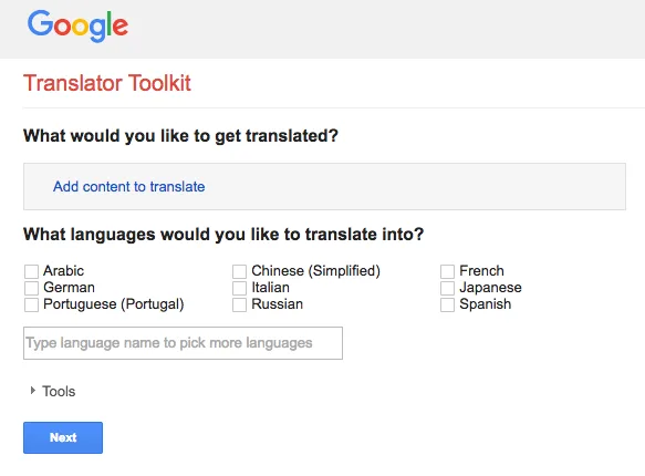 Translator Toolkit