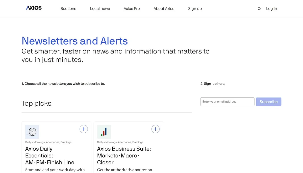 Axios Newsletter