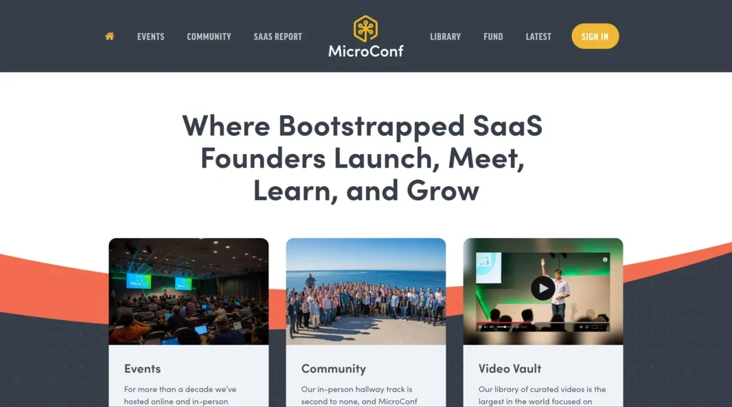 MicroConf Landing Page