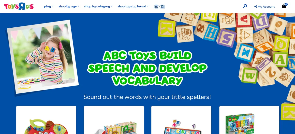 Toys R Us website