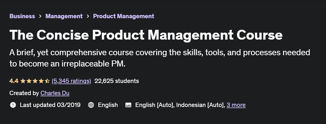 The Concise Product Management Course